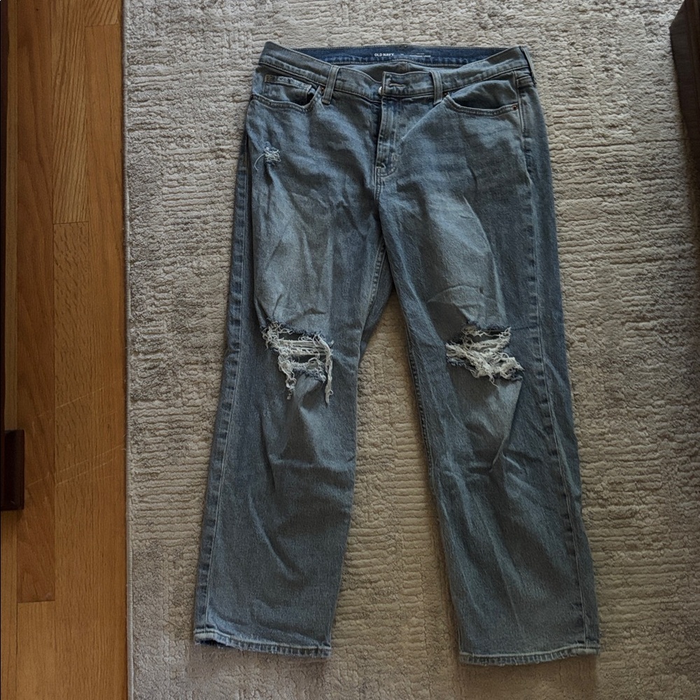 Old Navy Mid-Rise Boyfriend Loose Jeans - Blue